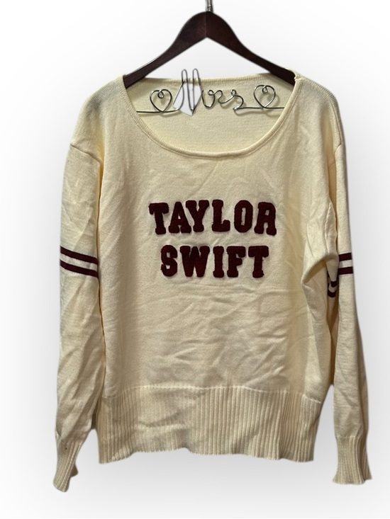 Taylor Swift Sweaters - Taylor Swift Red (Taylor's Version) era varsity-style knit sweater